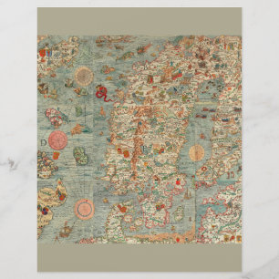 Cartografia geográfica mapa antigo Europa vintage