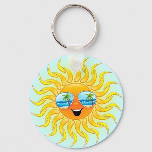 Cartografia Sun de Verão com chaveiro de óculos es (Frente)