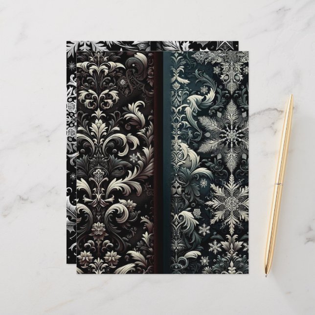 Cartolina Artesanato de papel gótico para inverno  (Frente/Verso In Situ)