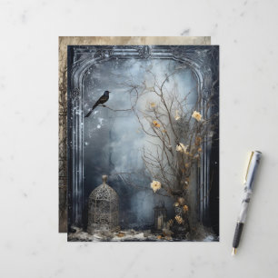 Cartolina de Artesanato de papel de inverno elegan