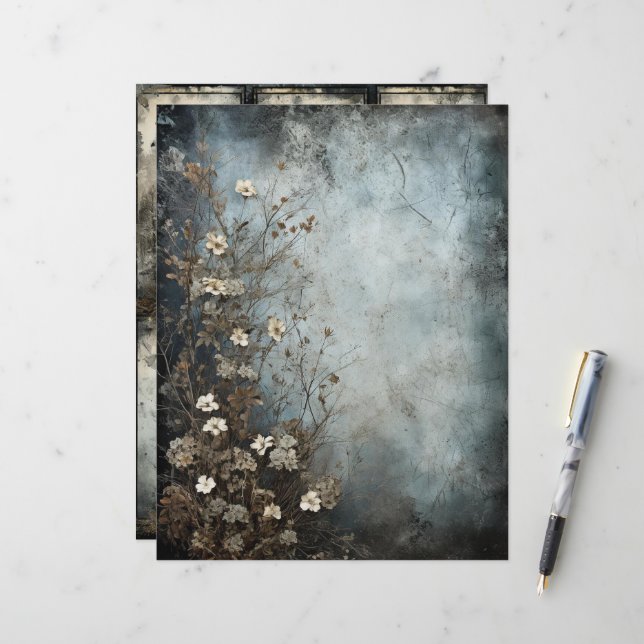 Cartolina de Artesanato de papel de inverno elegan (Frente/Verso In Situ)