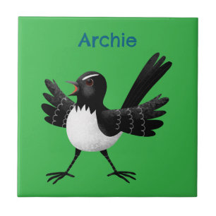 Cartoon australiano Willie Wagtail personalizado