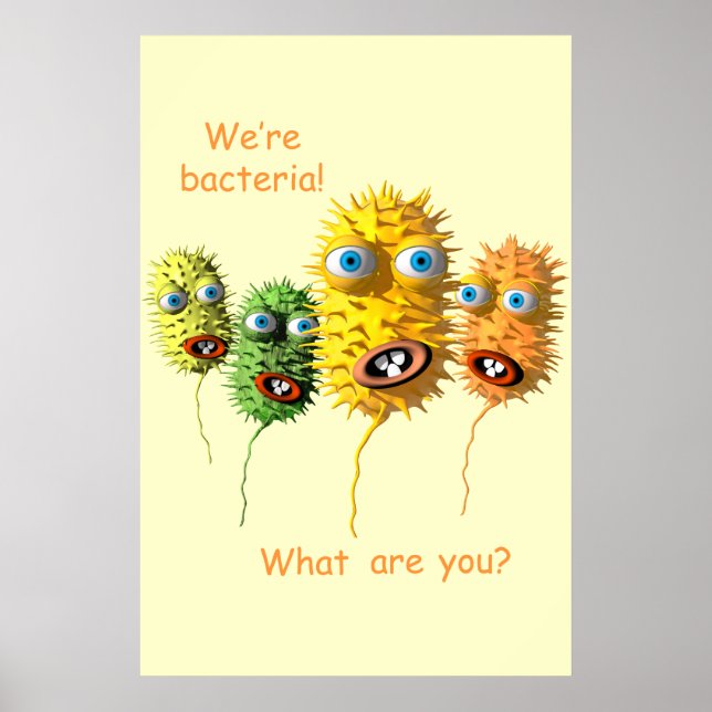 Cartoon Bacteria poster (Frente)