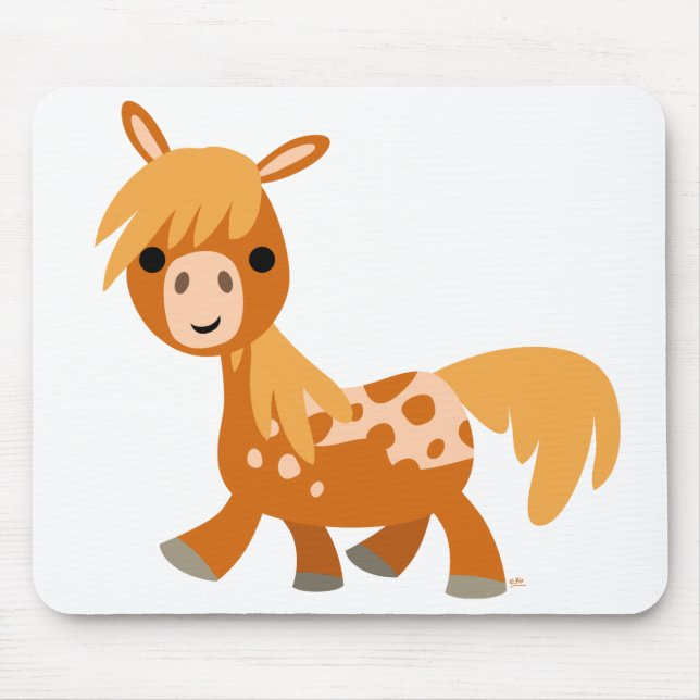 Cartoon Bonito Appaloosa Pony Mousepad (Frente)