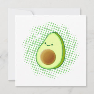 Cartoon Bonito Avocado Em Vórtice Sofrido