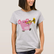 Cartoon Bonito Fazendo Trechos Mulheres Camisetas