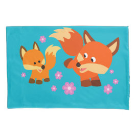 Cartoon Bonito Foxes Travesseiro