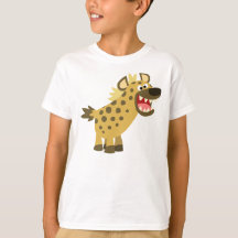 Cartoon Bonito Hyena Crianças Camiseta