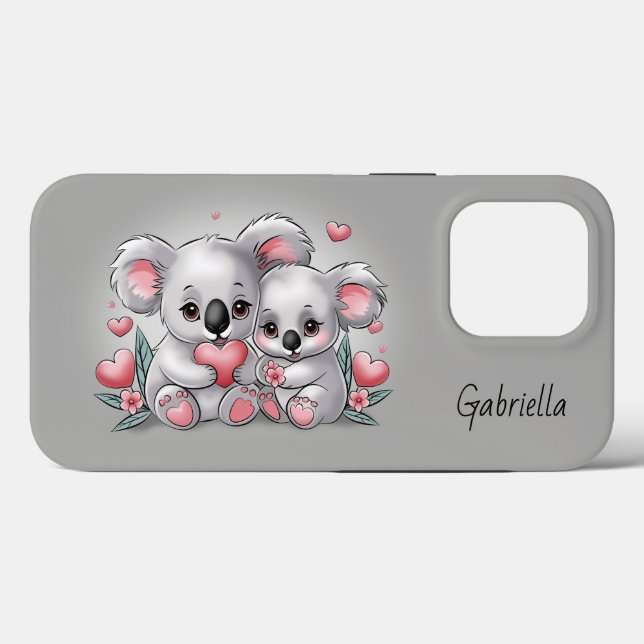 Cartoon bonito Koala abre Namorados (Verso (horizontal))