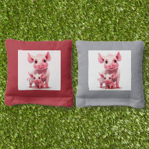 Cartoon bonito Momma Pig e Bebê Piglet