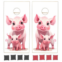 Cartoon bonito Momma Pig e Bebê Piglet