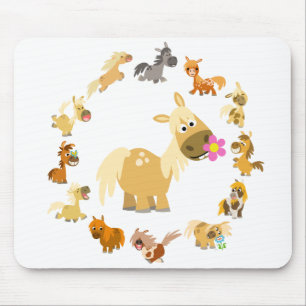 Cartoon Bonito Ponies Mandala Mousepad