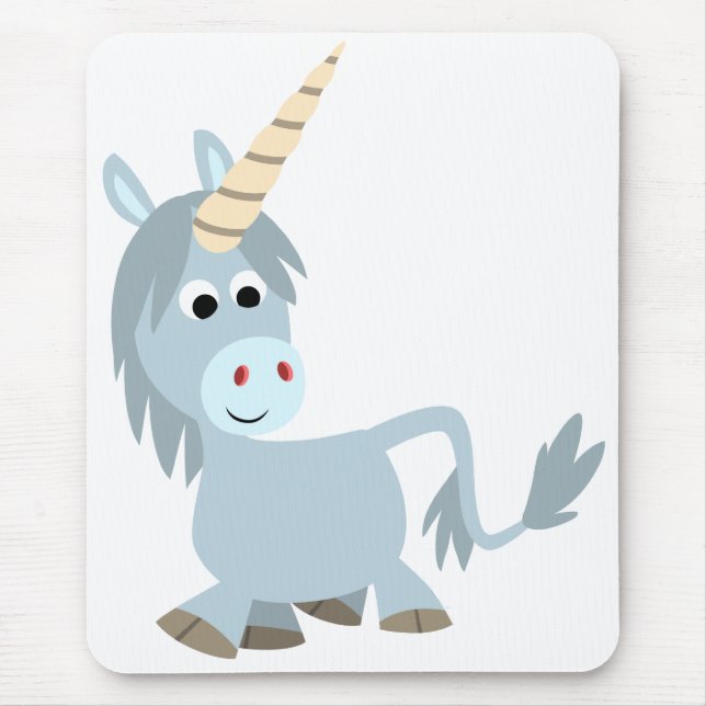 Cartoon Bonito Unicorn Mousepad (Frente)