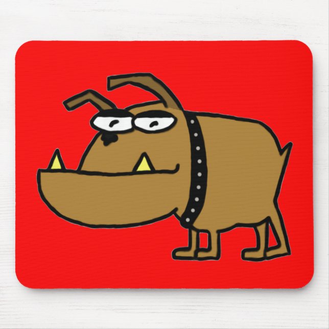 Cartoon Bulldog Mousepad (Frente)