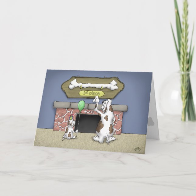 Cartoon Cartões de Aniversário: Dia dos Cães (Frente)