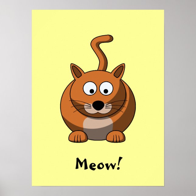 Cartoon Cat Poster (Frente)