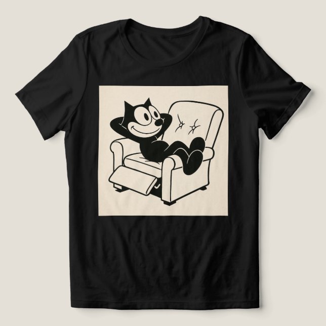 Cartoon Cat Relaxes (Design frontal)