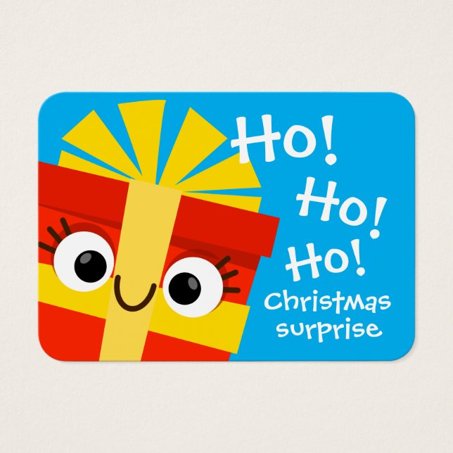 Cartoon Christmas Gift Card for Kids – Surprise (Frente)