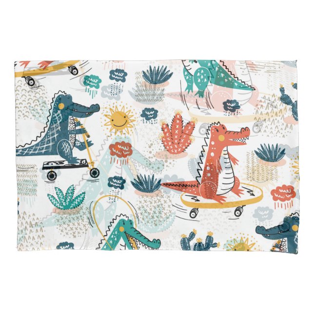 Cartoon Crocodile: Vintage Animal Wallpaper (Frente)
