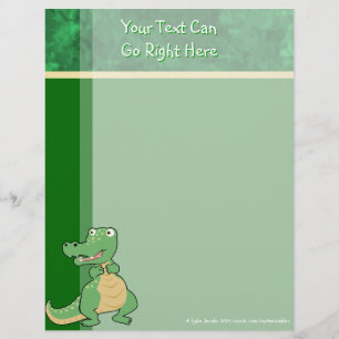 Cartoon Crocodilo Letterhead