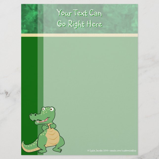 Cartoon Crocodilo Letterhead (Frente)