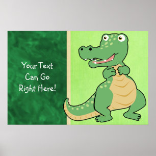 Cartoon Crocodilo Poster