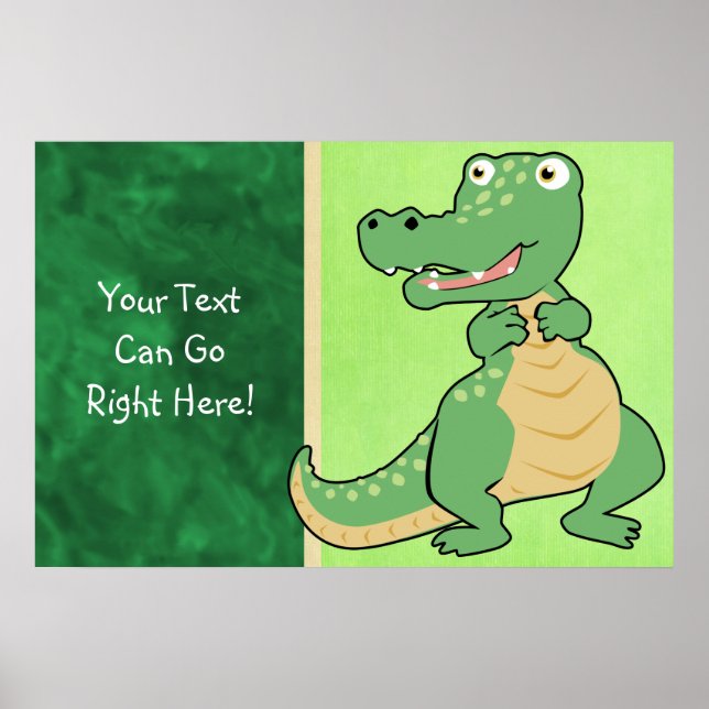 Cartoon Crocodilo Poster (Frente)