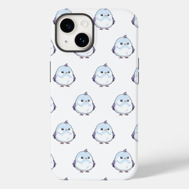 Cartoon de Aves Cute Kawaii Chubby - Pastel Adoráv (Verso)
