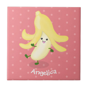 Cartoon de banana kawaii