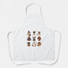 Cartoon de Cães de Halloween Bonito Apron