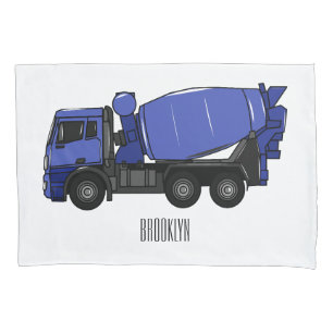 Cartoon de caminhão de transporte misto em betão