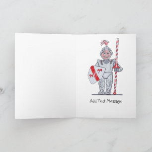 Cartoon de Cavaleiro em cartão de armadura