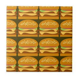 Cartoon de Cheeseburger - Padrão Design Yummy Dive
