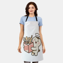 Cartoon de Chef Adorável Apron - Lover De Baking C