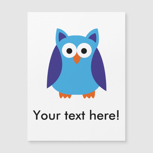 Cartoon de coruja azul (Frente)