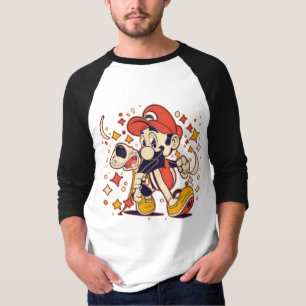 Cartoon de cultura de camisetas pop engraçada