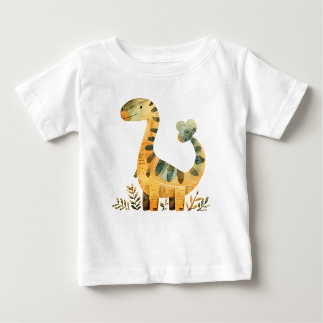 Cartoon de Dinossauro Fofo – Camisa Divertida de D (Frente)