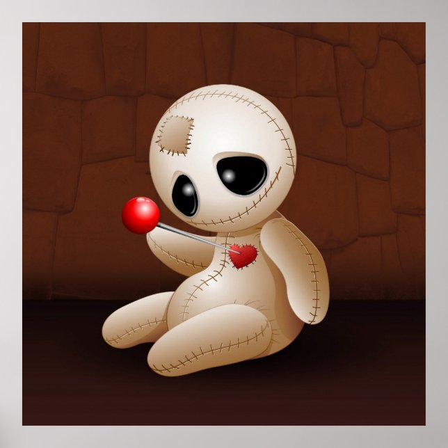 Cartoon de Doll Voodoo em posters de Amor (Frente)