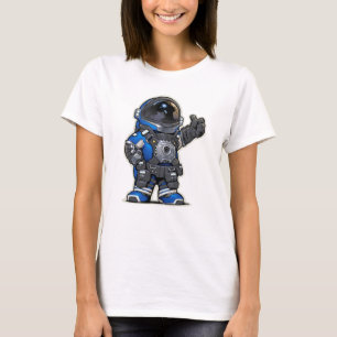 Cartoon de Engenheiros espaciais Camisa feminina -