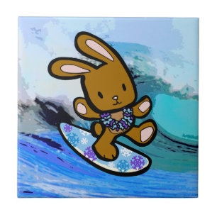 Cartoon de Férias Bunny Surfing no Havaí
