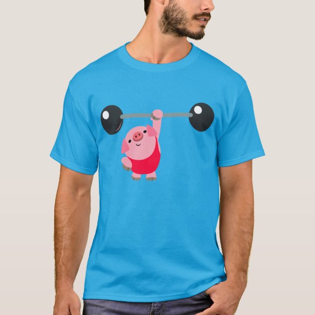 Cartoon de levantamento de peso bonito - Camiseta  (Frente)