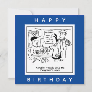 Cartoon de menu do Plowman's Lunch Pub