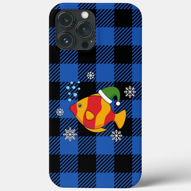 Cartoon de Peixes Tropicais do Xmas sobre Padrão d (Verso)