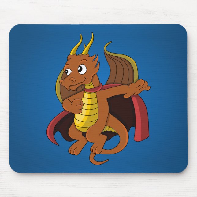 Cartoon de super-herói do Dragão Mousepad (Frente)
