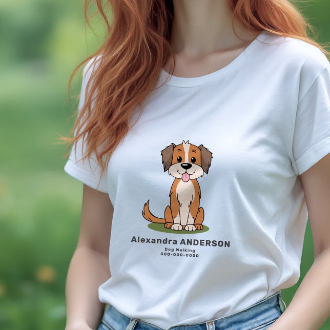 Cartoon Dog Walker (Cartoon Dog Walker T-Shirt)