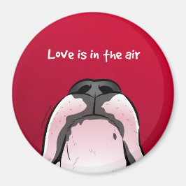 Cartoon engraçado Bull Terrier Imã de geladeira