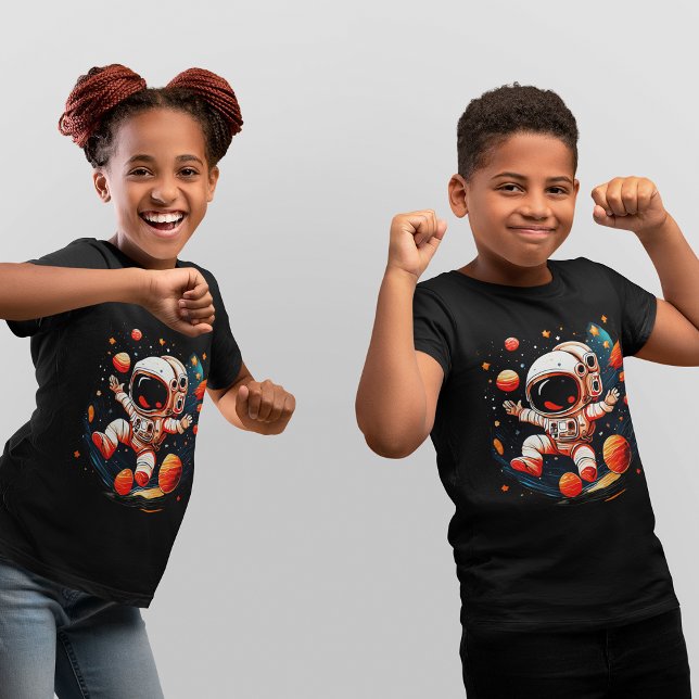 Cartoon espacial astronauta (Astronaut Space Cartoon T-Shirt)