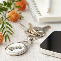 Cartoon Faminto, Bonito, Hyena Metal Chaveiro