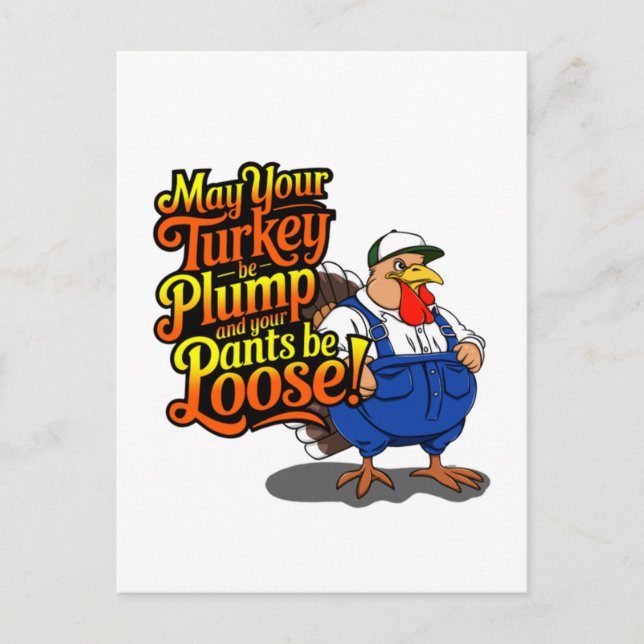 Cartoon Farmer Turkey, Cartões postais (Frente)