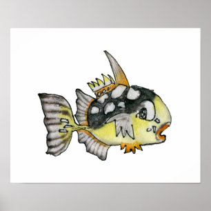 Cartoon Fish's Wall Art Poster